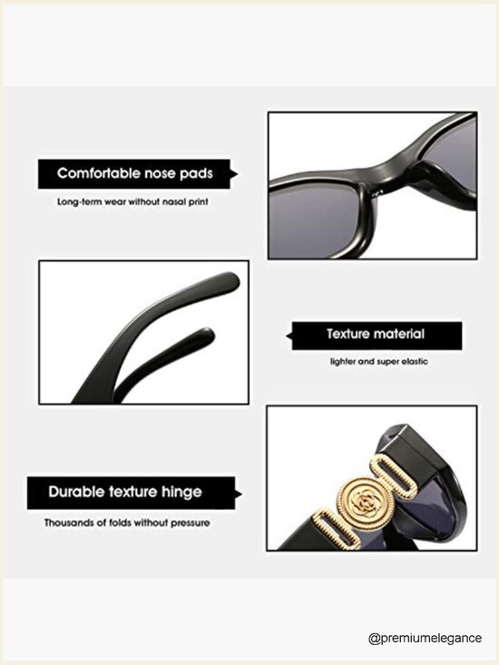 Rectangle Retro Driving Sunglasses UV400 Protection 90\'s Vintage Frame main image 4